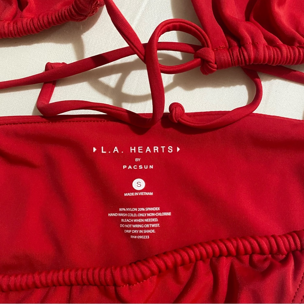 LA Hearts by PacSun Red Bikini Top & Bottom